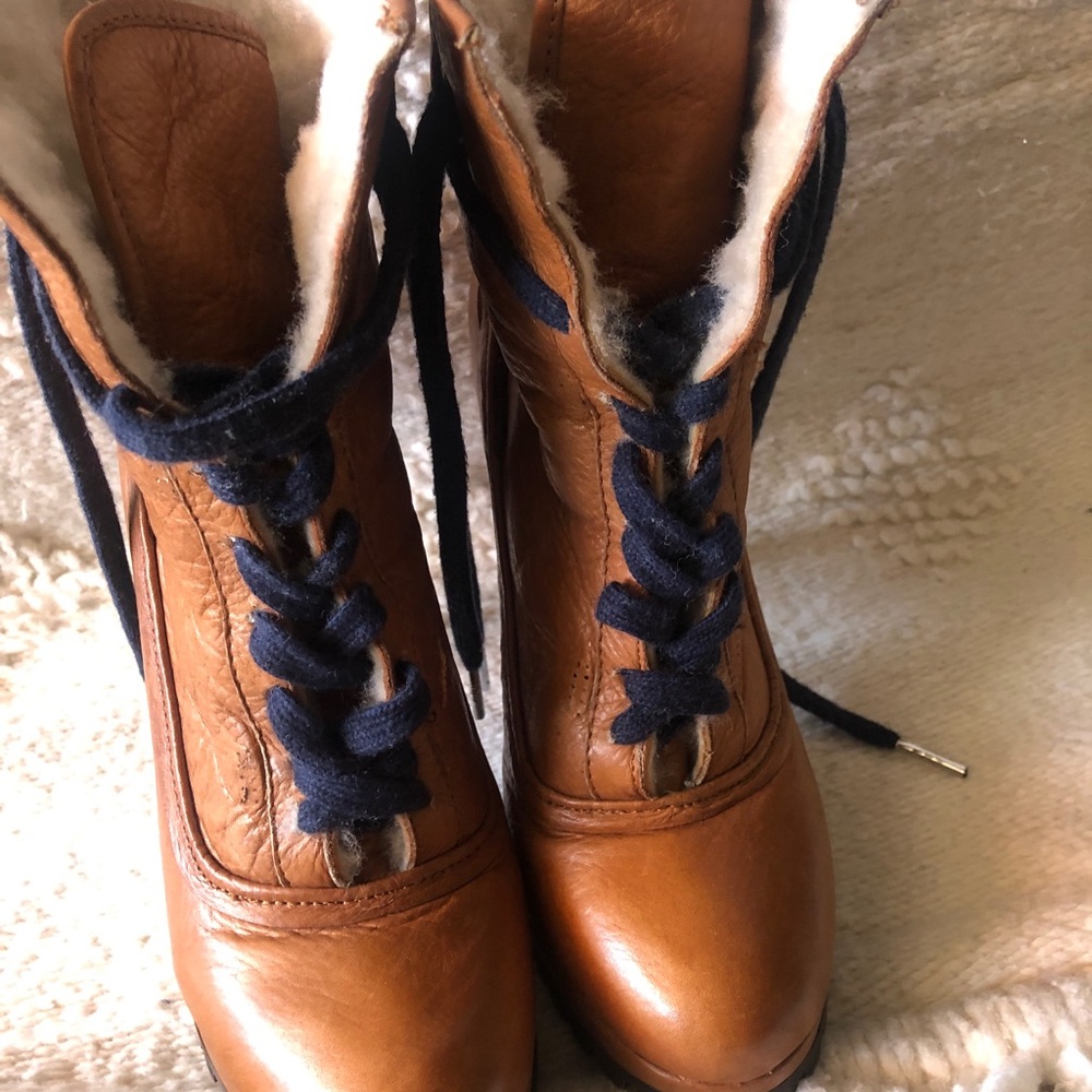 Dolce Vita Leather Shearling Boots